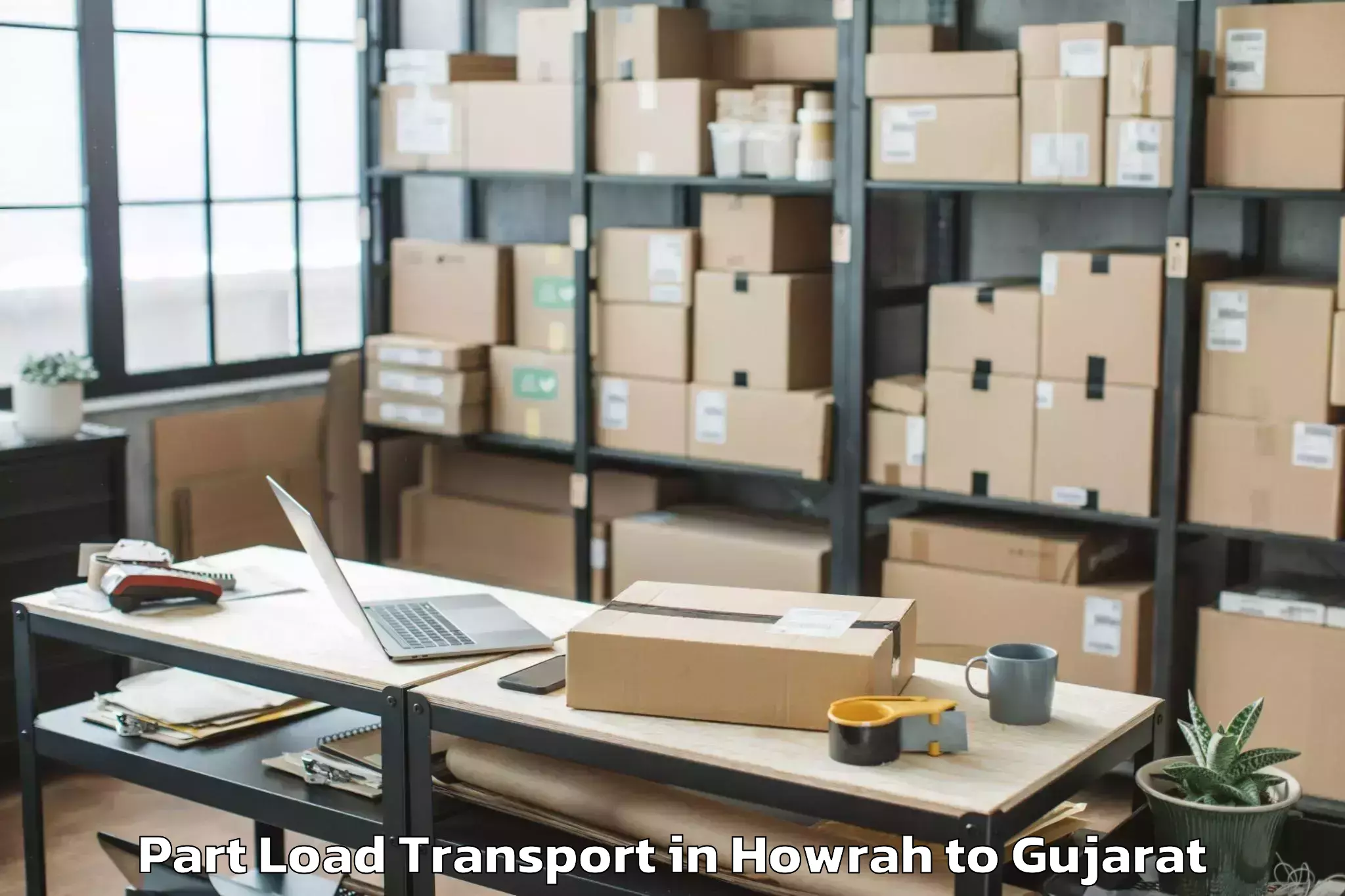 Expert Howrah to Adalaj Part Load Transport